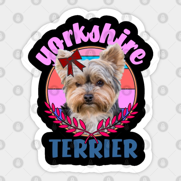 yorkshire terrier dog Sticker by Carolina Cabreira
